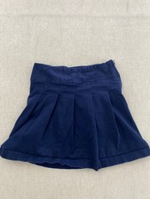 The Childrens Place Skirt Girls 6/7 Navy Blue Pleated Side Zip A-Line