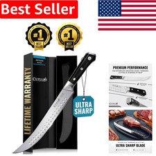 High Carbon German Steel Butcher Knife – 10" Cimeter Knife with Pakkawood Handle