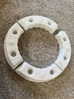 Vintage Westmoreland Milk Glass Paneled Grape 4-Piece Candle Ring Set 1940-1984