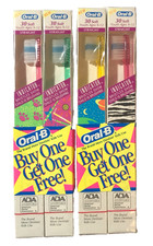 4 VTG 1993 Oral-B Toothbrush Indicator 30 Soft Bristles Straight Youth Age 9-12
