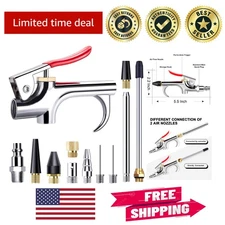 Complete Air Compressor Accessory Kit - 13-Piece Set for Inflation & Dedusting