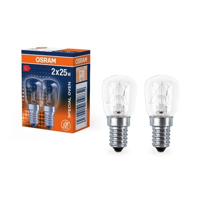 2er Pack OSRAM E14 Backofen Lampen SPC.T CL 25 W 230V klar
