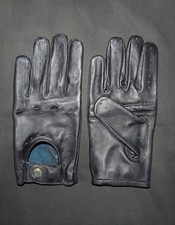 black leather driving gloves