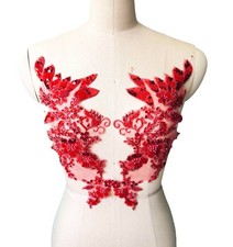 Handmade Beaded Appliques Embroidered Rhinestone Lace Beaded DIY Accessories