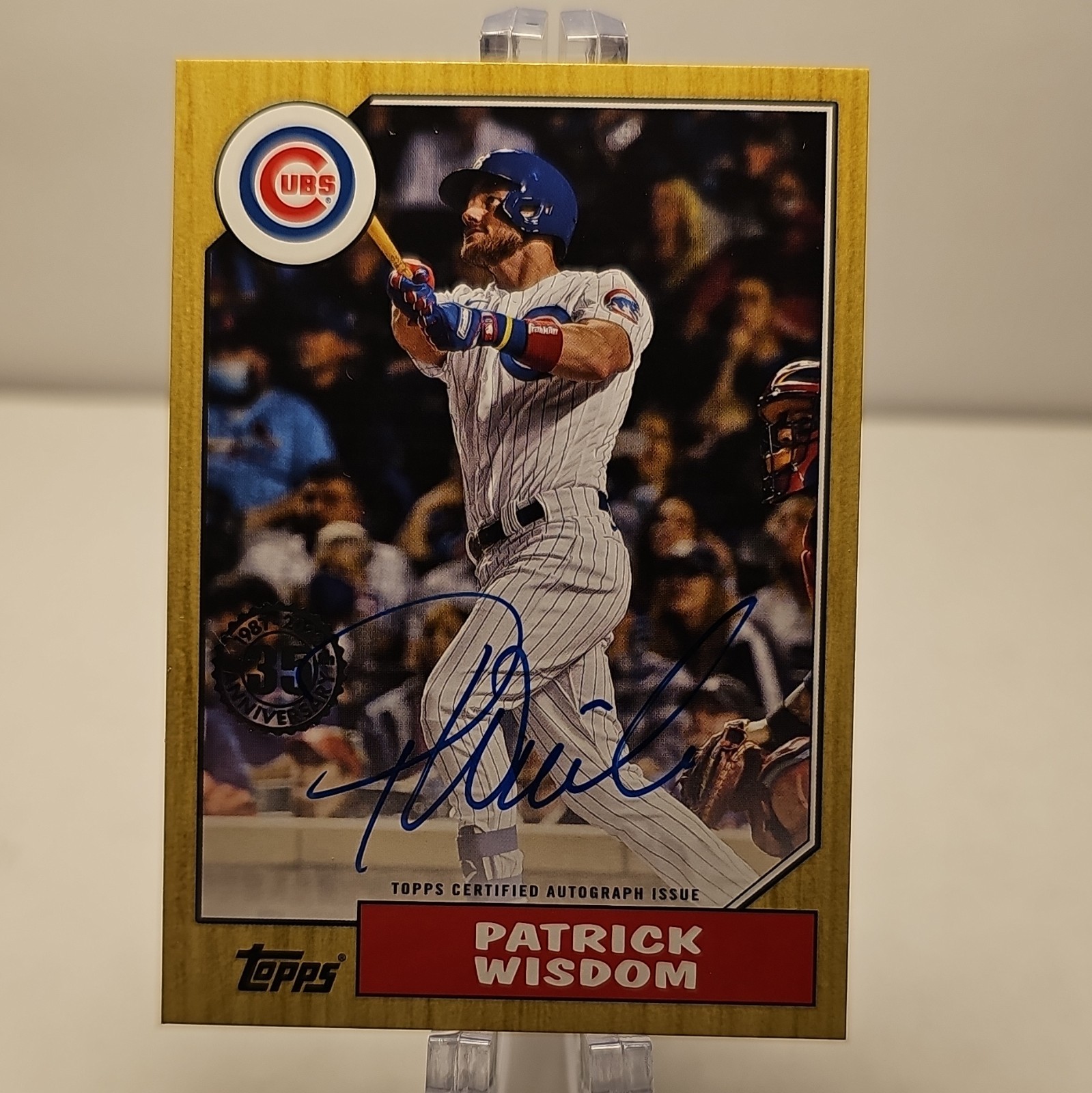 Topps 2022 Series 2 Patrick Wisdom 1987 Topps Autograph #87BA-PW Cubs