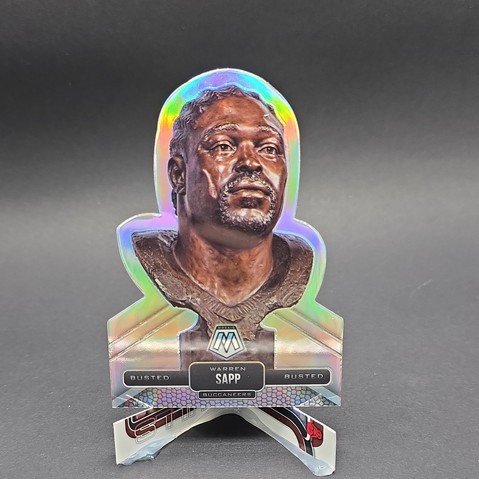 2021 Mosaic Warren Sapp Busted Silver Prizm Die-Cut Case Hit SP #BU-9 Buccaneers