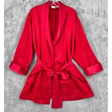 Vintage Victorias Secret Robe Womens Small Kimono Belted Gold Label Textured
