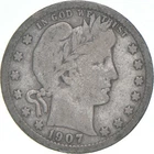 1907-D Barber Quarter Average Circ *6538