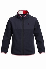 Tommy Hilfiger Kids Mockneck Windbreaker Jacket Navy Blue Full Zip Youth L 12-14