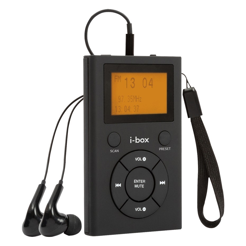 i-BOX USB RECHARGEABLE PERSONAL PORTABLE POCKET FM RADIO DIGITAL DISPLAY