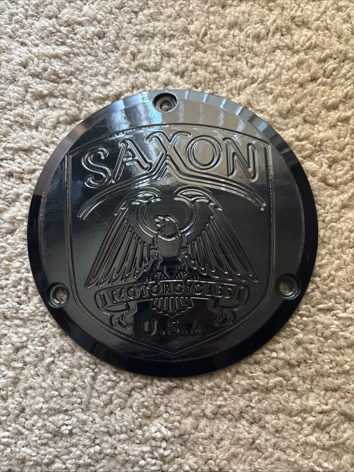 Cubierta Derby Saxon Motorcyles Black Griffin Warlord Cetro Villian Harley 3 Pernos Foto 2 de 3