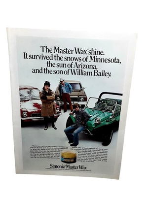 #ad #ad 1972 Simoniz Master Wax Ad Dune Buggy Classic Cars Vintage Auto $7.99