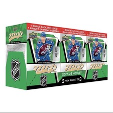 Upper Deck NHL 2025-26 Hockey MVP Blaster Box 3-Pack Factory Sealed