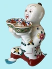 (More available) HEREND KNEELING 4.75” CHINESE MANDARIN MAN  SALT CELLAR 2651