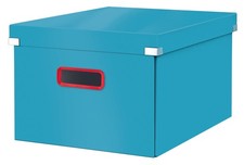 Leitz Click  Store Medium Storage Box, Foldable A4 File Box with Lid, Premium S