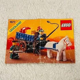 LEGO Forestmen 1680 Hay Cart with Smugglers 1877 Crusader's Cart Complete OBA