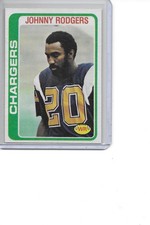 1978 Topps Johnny Rodgers Rookie San Diego Chargers Football Card #63. rookie card picture