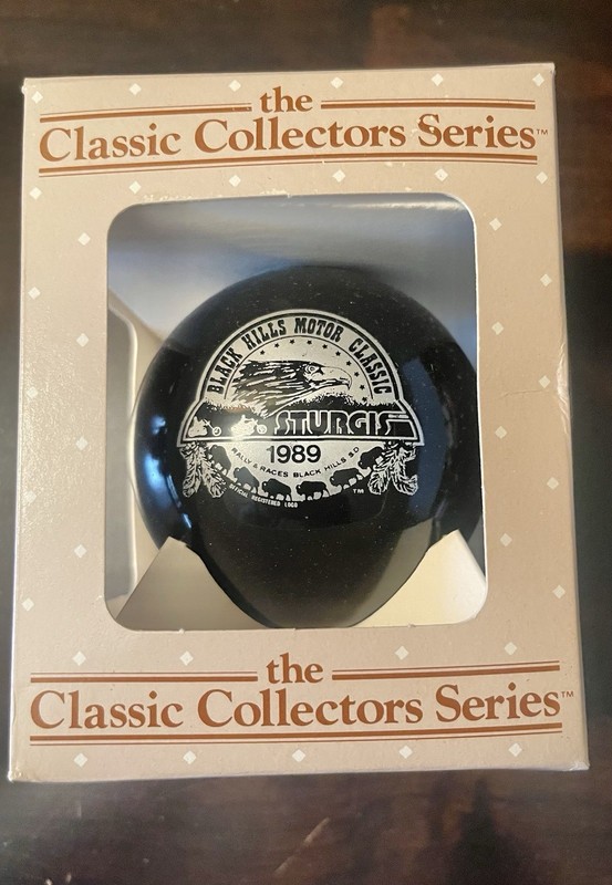 1989 Sturgis Black Hills Motorcycle Rally Official Christmas Ornament MINT