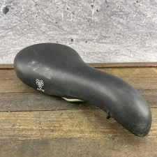 Vintage WTB SST Bike Saddle Black Steel Rails 1990s Mountain BMX Seat 330g