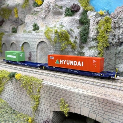 Taschenwagen Typ Sdgmrss S629 / T3000e, ''Evergreen / Hyundai'', Vintage AG, Ep. V