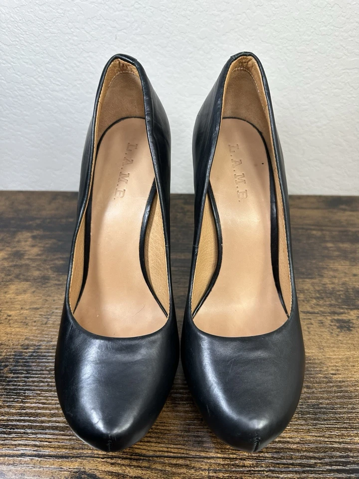 L.A.M.B Gwen Stefani кожаные туфли на шпильке насос каблуки черный размер 8,5 - Изображение 4 из 4