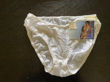 Vintage Lily of France by Dolores White Floral Stretch Panties L Style 3269 NWT