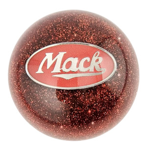 Red Glitter Ball Mack Shift Knob Vintage Semi Shifter Diesel Truck