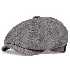 Gorra de Newsboy Gris Vintage Gorra Gatsby Clásica 8 Paneles Plana Hiedra Cabbie Gorra de Conductor
