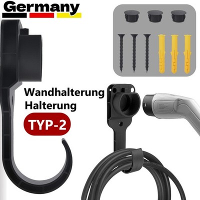 Wandhalterung Typ-2 Halterung für EV Ladekabel für Wallbox Stecker Kabelhalter