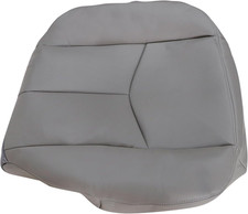Driver Side Bottom Replacement Leather Seat Cover 922 Light Gray Compatible wit