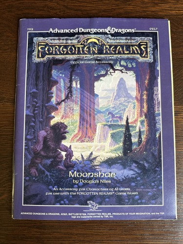VTG D&D Forgotten Realms FR2 Moonshae TSR 9217 AD&D 1E 1987 One Map Clean