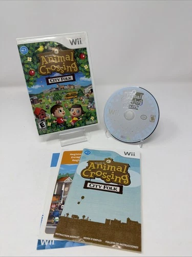 Animal Crossing City Folk Wii Authentic Tested Complete CIB