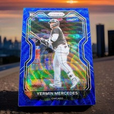 2021 Panini Prizm Baseball Blue Wave Prizm /60 Yermin Mercedes #98 Rookie RC