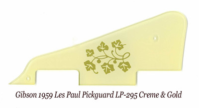 Les Paul LP-295 1959 Cream Floral Pickguard made for Gibson Epiphone Project NEW