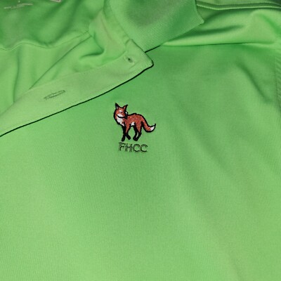 Donald Ross Golf Polo Shirt Mens Large L Neon Green Embroidered