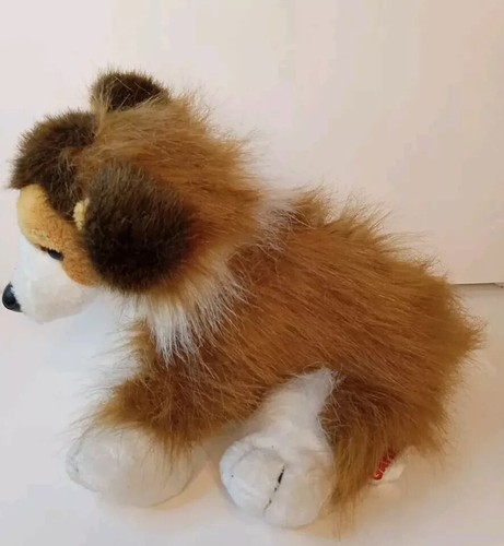 Ganz Webkinz Collie Dog Plush Toy No Code 7" tall x 12" long Clean Soft HM149 - Picture 3 of 7