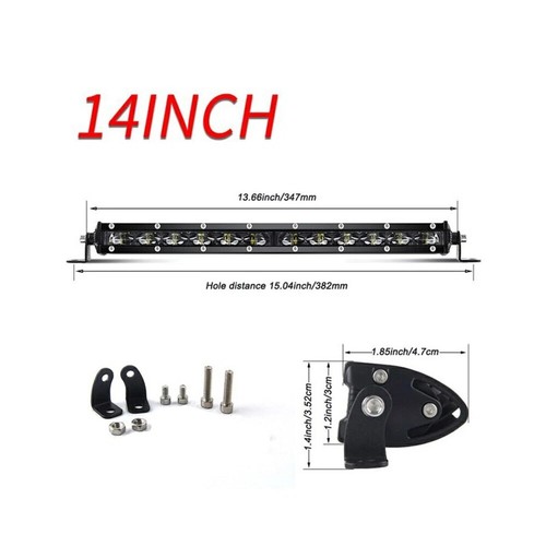 Light Bar LED 10 Pollici Slim BraveWAY - Combinato Spot/flood Per Offroad, SUV E ATV
