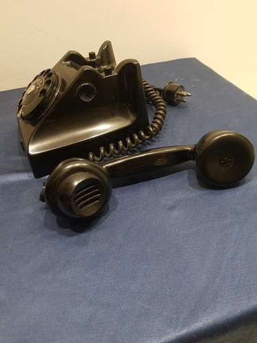 Telefono In Bachelite Fatme Roma Nero Disco Rotante Originale Vintage Anni 60 - Foto 6 di 17