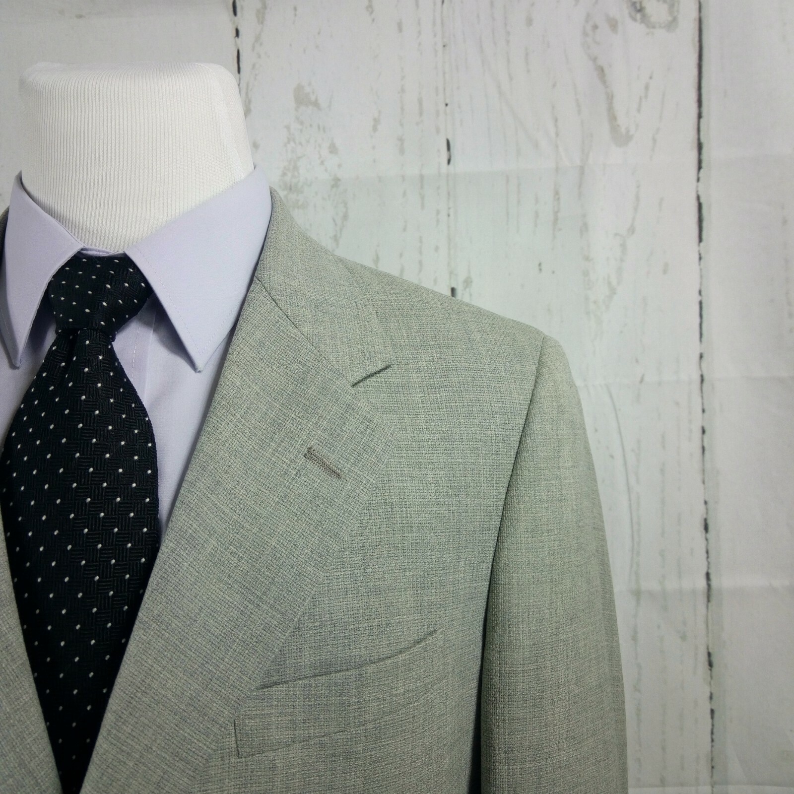 Corbin Dillard's 42L 3 Button Light Gray Suit Bla… - image 2