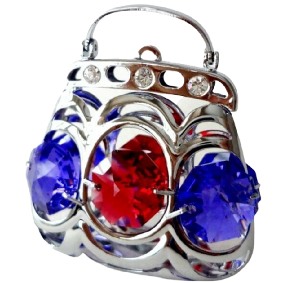 Crystocraft Purse Bag Crystal Ornament With Swarovski Elements Gift Boxed
