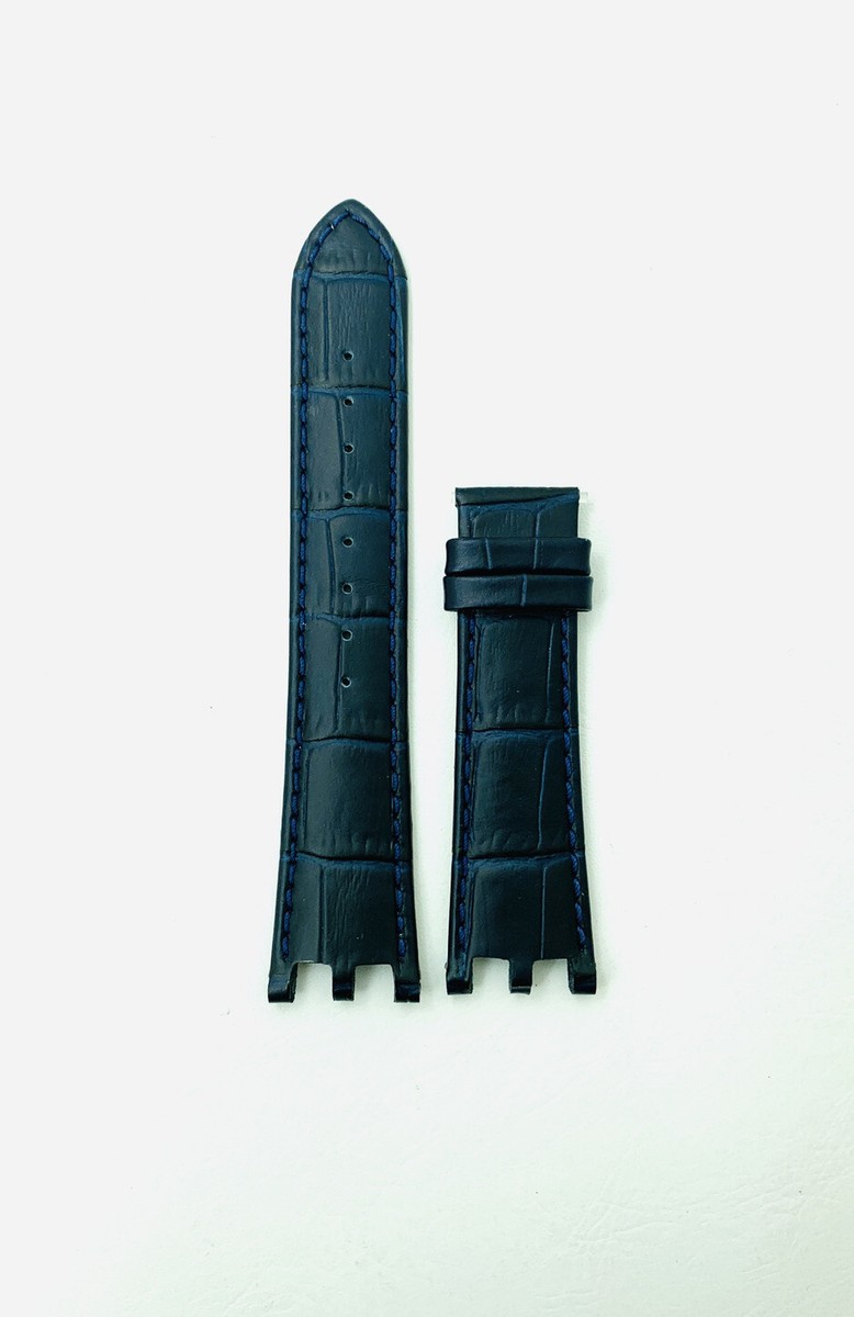 ベルト VERSACE SS25 (1005786 DV3T1RB3V) VERSACE WATCH STRAP , 23C , 23Q , BLUE DARK, BLUE STITCH, V