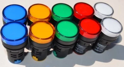 LED Leuchtmelder Ø 22mm 12V 24V 220V verschiedene Farben LED Signalleuchte