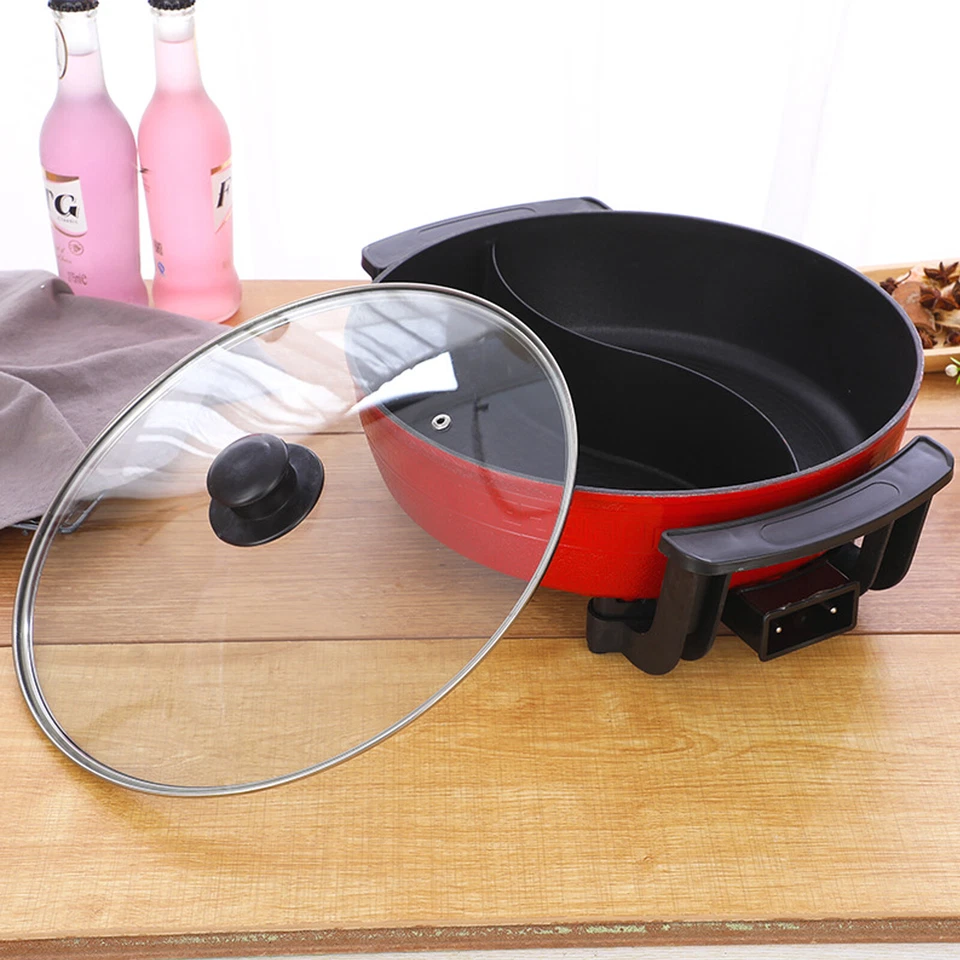 6L Hot Pot Twin Kochtopf Yin Yang Hotpot MultifunktionalePfanne Elektrisch - Bild 3 von 4