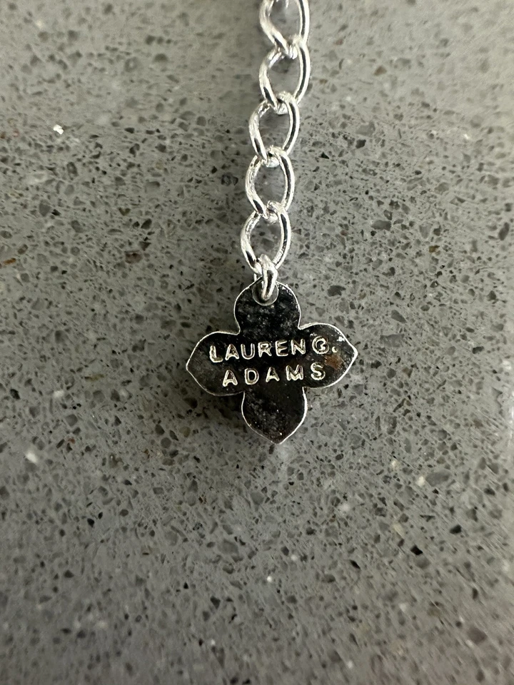 Collar de cadena margarita marrón marino largo temprano Lauren G. Adams Foto 4 de 4