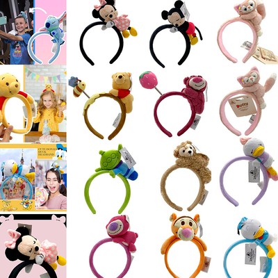 Disney- Park Duffy and Friends Stitch Headband Mickey Ears Plush Doll Women Girl