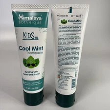 Himalaya Botanique Kids Toothpaste, Cool Mint Flavor 4 Ounce (Pack of 2)