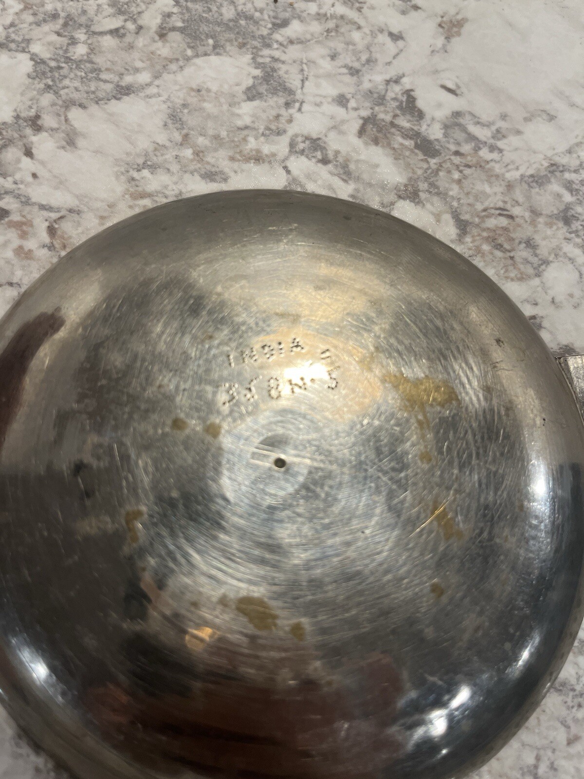 Vintage Hand Etched Solid Brass Ashtray - India