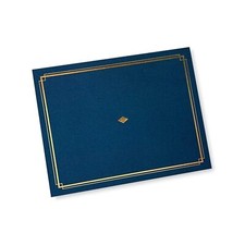 Certificate Holder Blue with Gold Foil Detail Fits 8.5 x 11 Documents 36 Co...