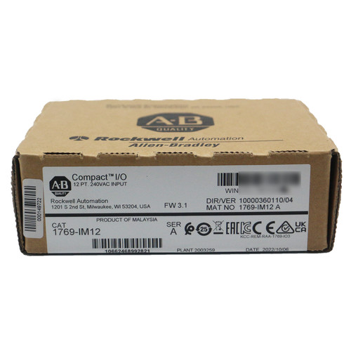 Neu versiegelt Allen Bradley 1769-IM12 SER A CompactLogix 12Pt 240VAC Eingangsmodul - Bild 2 von 5