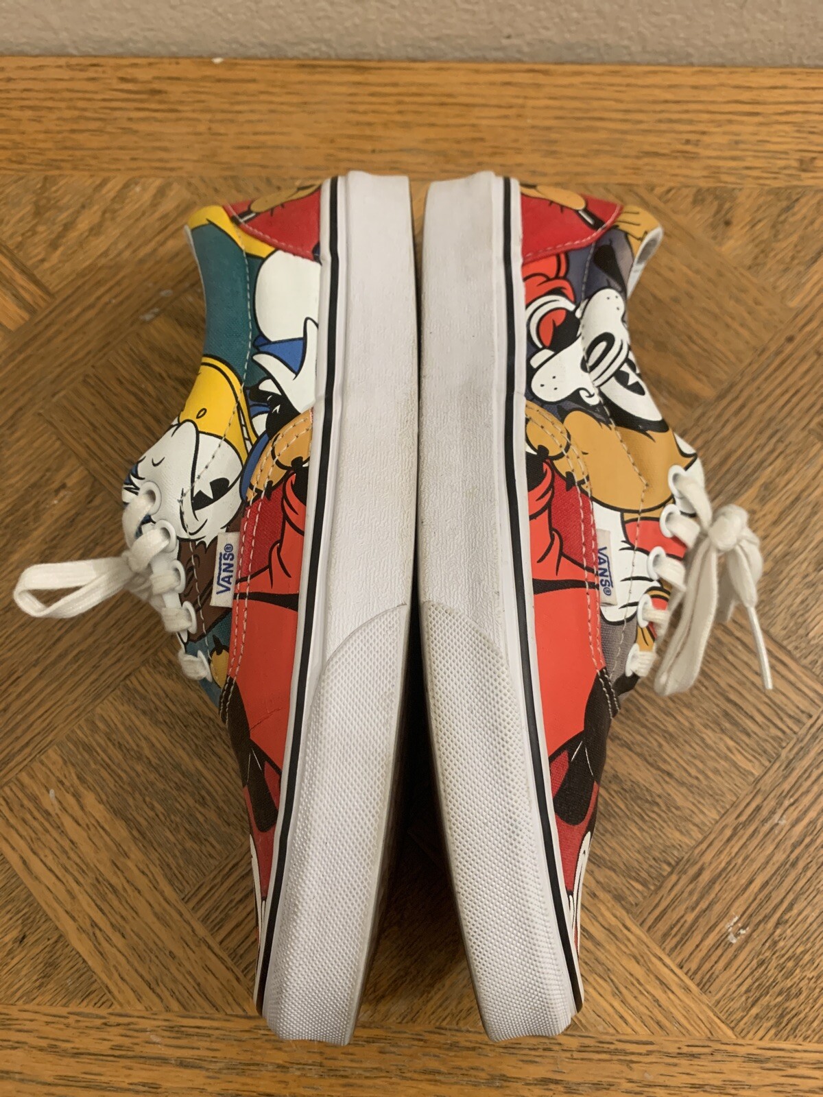 Vans Disney Era Mickey And Friends Size Mens 8 Womens 9.5 Rare Red image 8